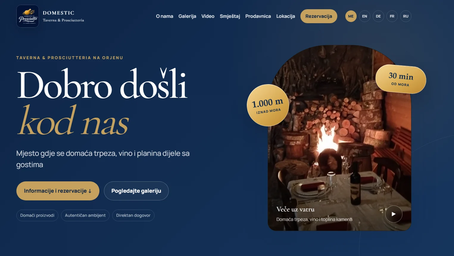 Taverna Domestic&nbsp;– primjer interfejsa