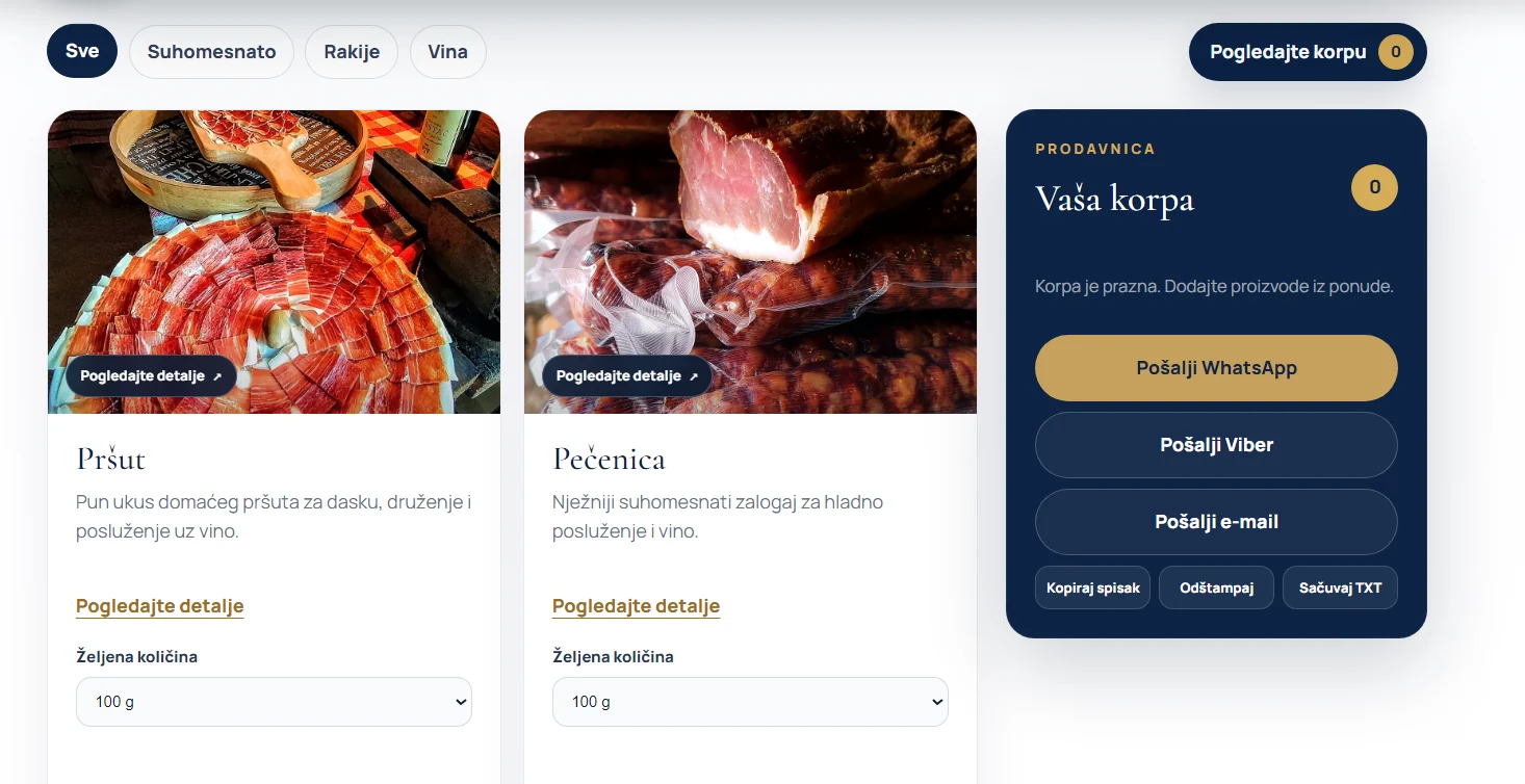 Taverna Domestic prodavnica